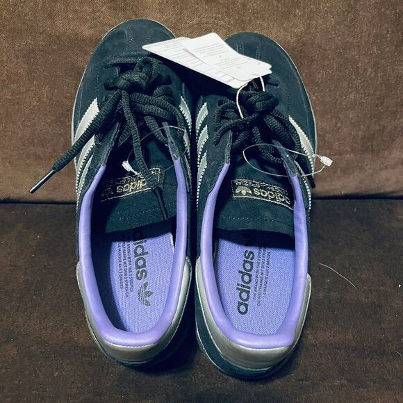 Rare Sample Tag Adidas Handball Spezial Blk Silver Purple 9 US 8.5 UK 42 2/3 EU - Picture 5 of 10